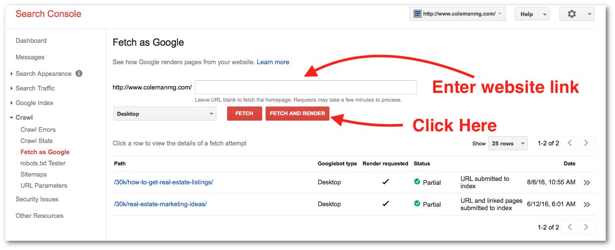 How to Get Your Real Estate Website Index on Google in 2mins 3 how to get real estate website on search engine