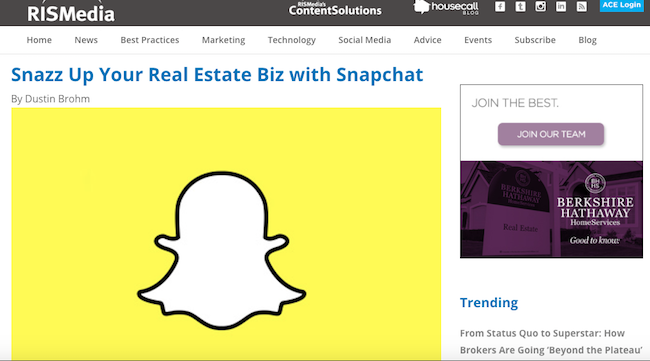 Snazz Up Your Real Estate Biz with Snapchat
