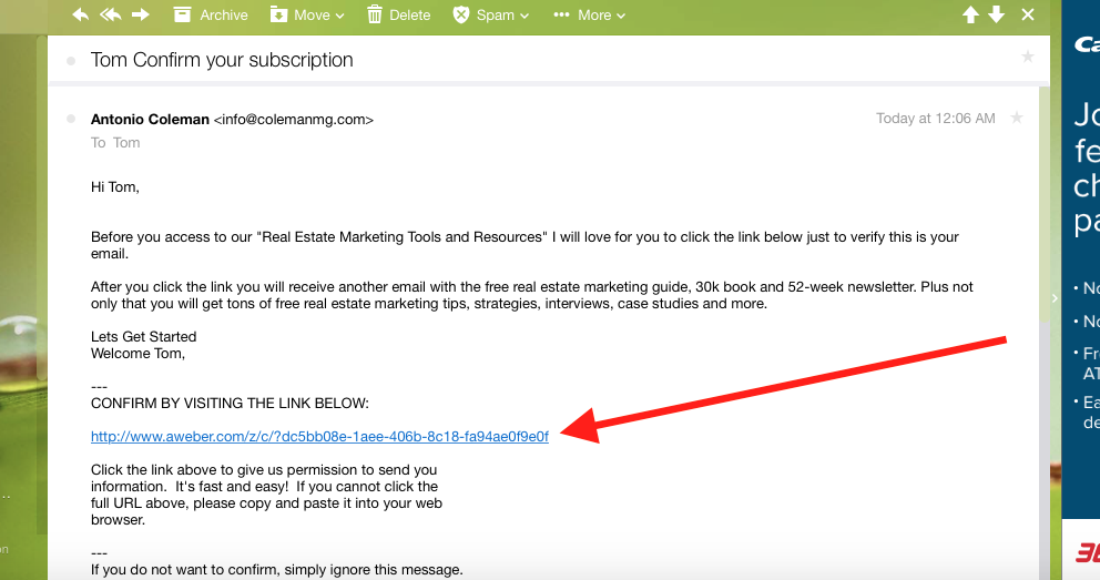 Please confirm CMG Newsletter