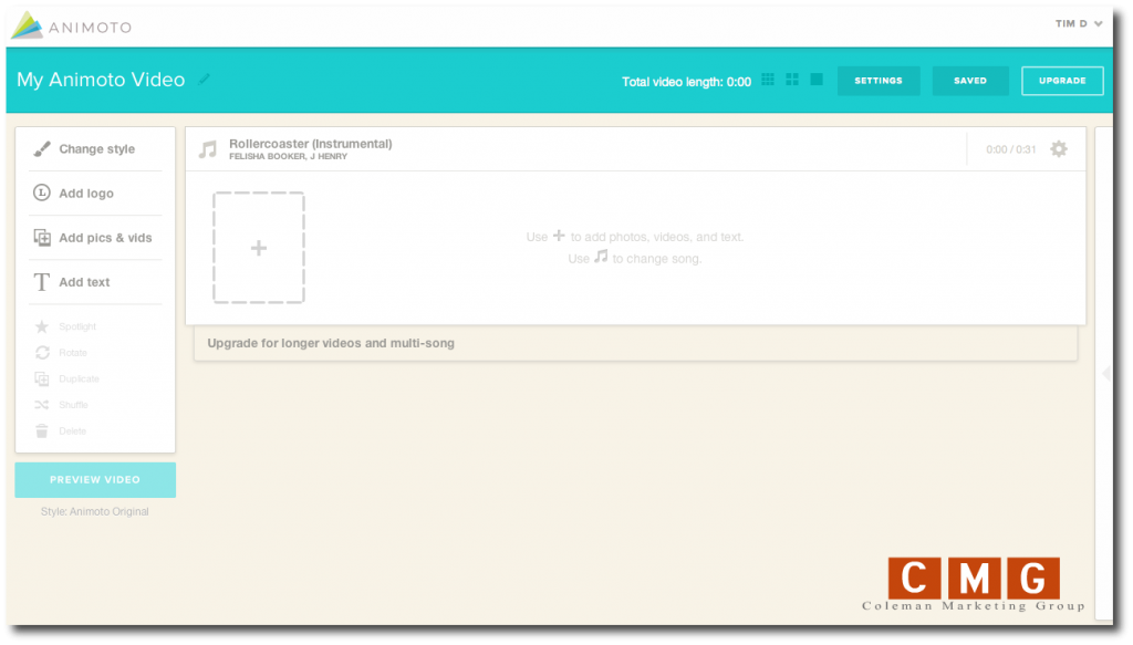 Create your video on Animoto from Coleman Marketing Group LLC