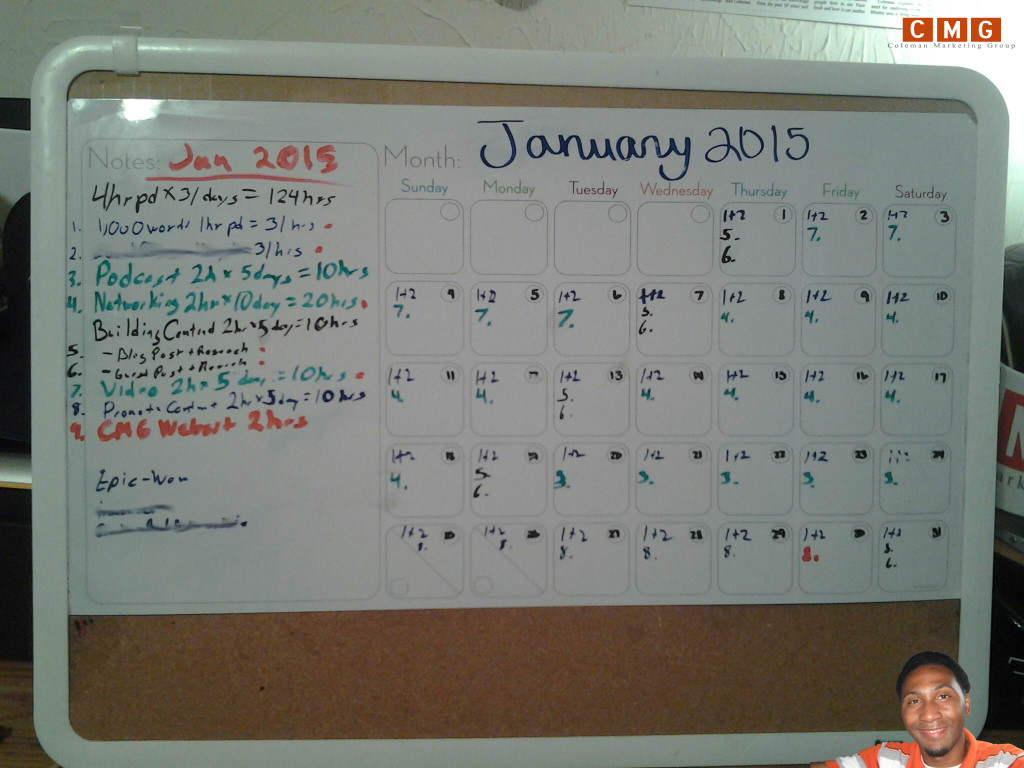 my 31 day calender by coleman marketing group