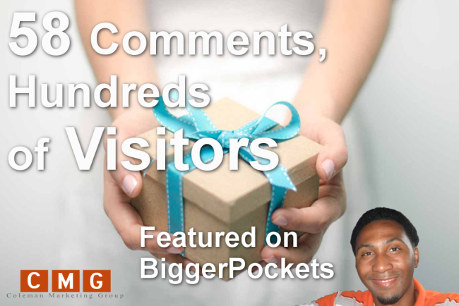 Special Gift 50 Comments Hundreds of Visitors by Being Featured on BiggerPockets Newsletter