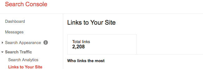 Coleman Marketing Group Google Webmaster Total Backlinks